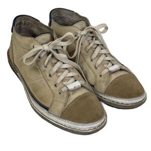 Zen Age Men's Suede Two Toned Lace Up Close Mid Top Shoes Sneakers Tan 10 US 44
